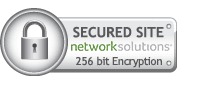 This is a secured site. NetworkSolutions. 256 bit encryption